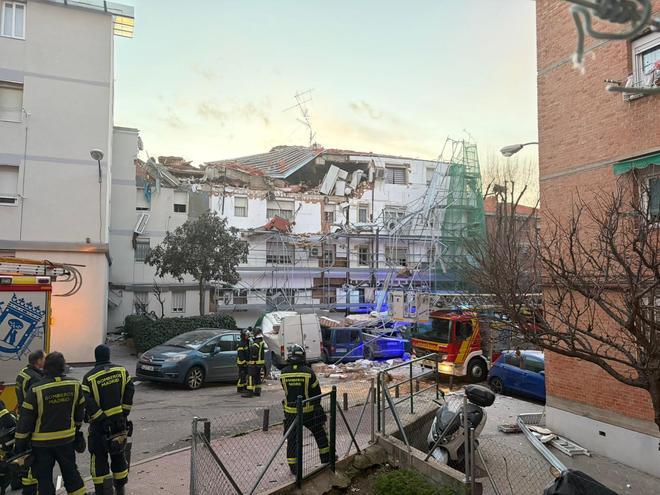 Las imágenes de la explosión en un edificio de Carabanchel