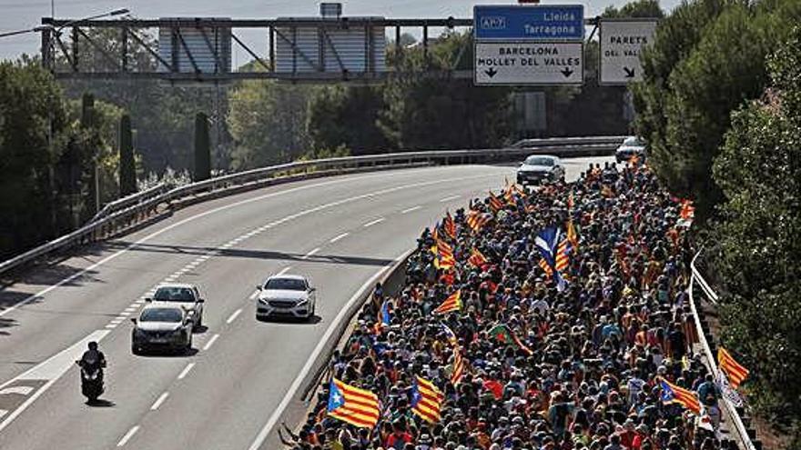 El segon dia de les marxes a Barcelona mobilitza milers d&#039;independentistes