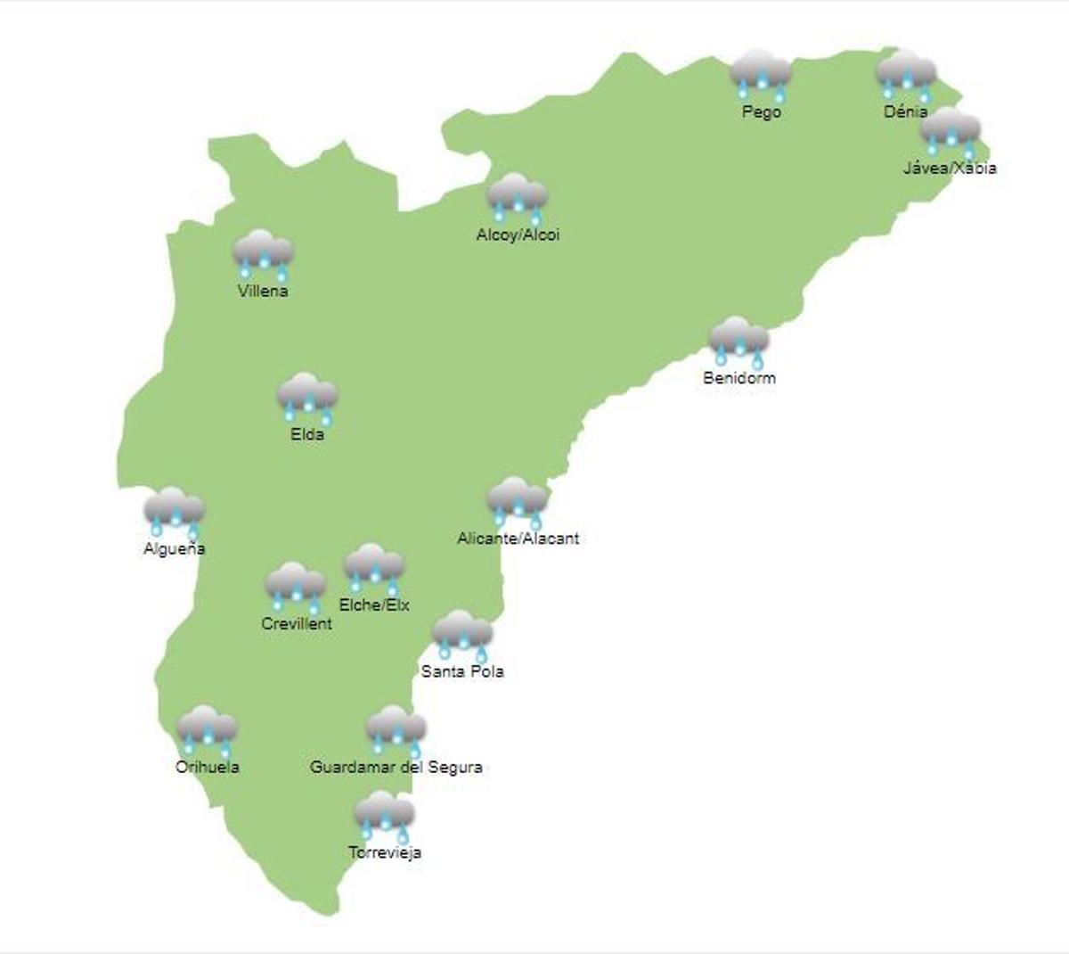 El tiempo en Alicante: Riesgo extremo en el norte de la provincia y la costa de Valencia