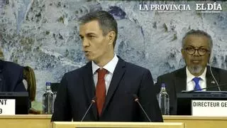 Pedro Sánchez usa la asamblea mundial de la OMS para atacar a Fernando Clavijo