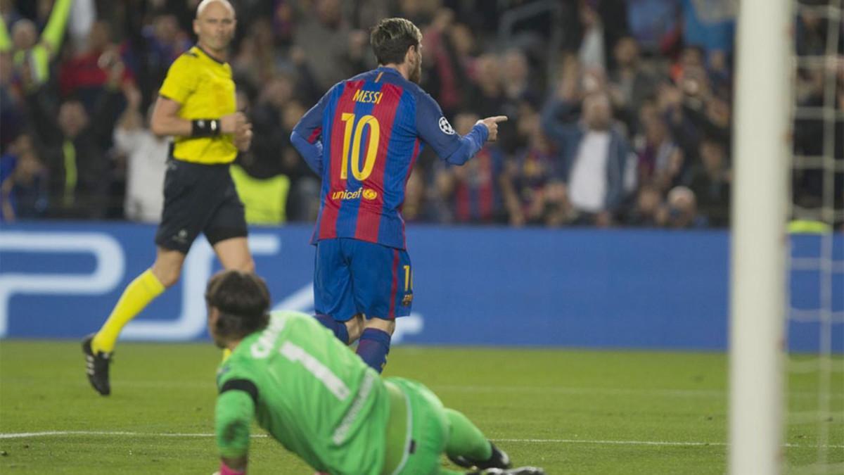 Messi celebró así su gol al Borussia