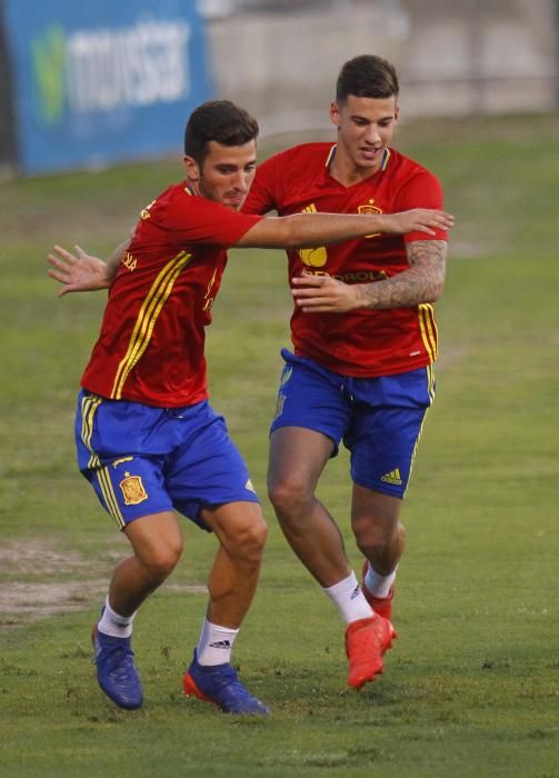 Las mejores imágenes del entrenamiento de Munir con la Selección Española