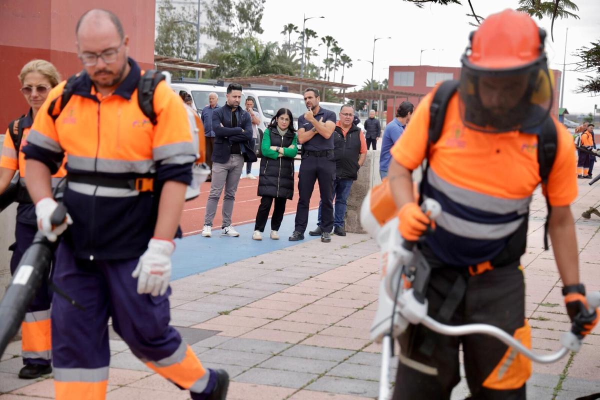 Refuerzo en las labores de desbroce de Las Palmas de Gran Canaria