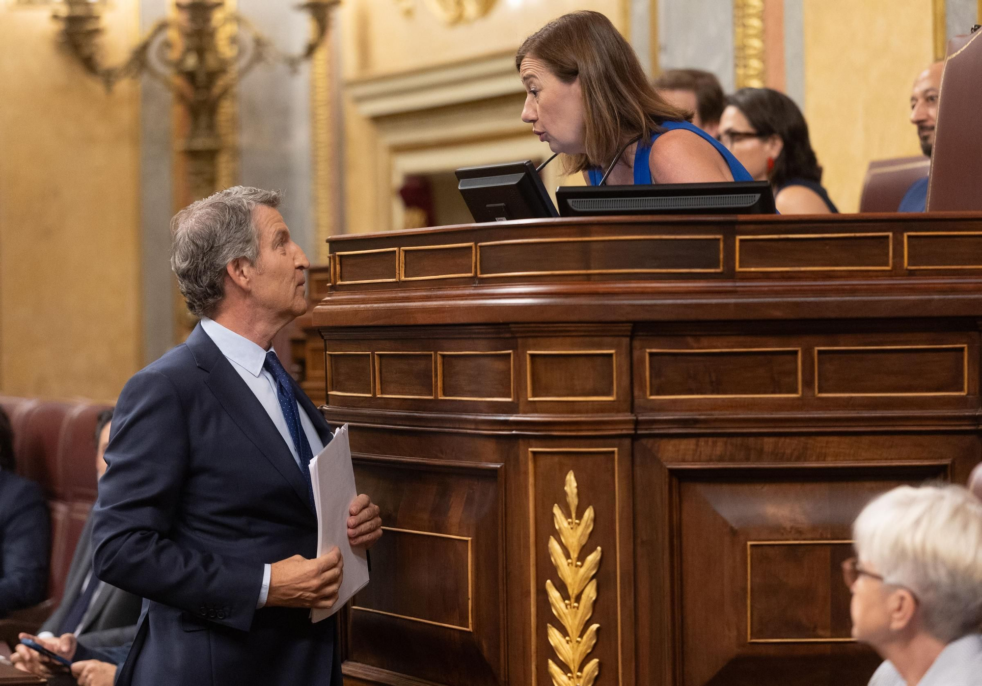 Francina Armengol preside la sesión del Congreso en la que ha comparecido Pedro Sánchez