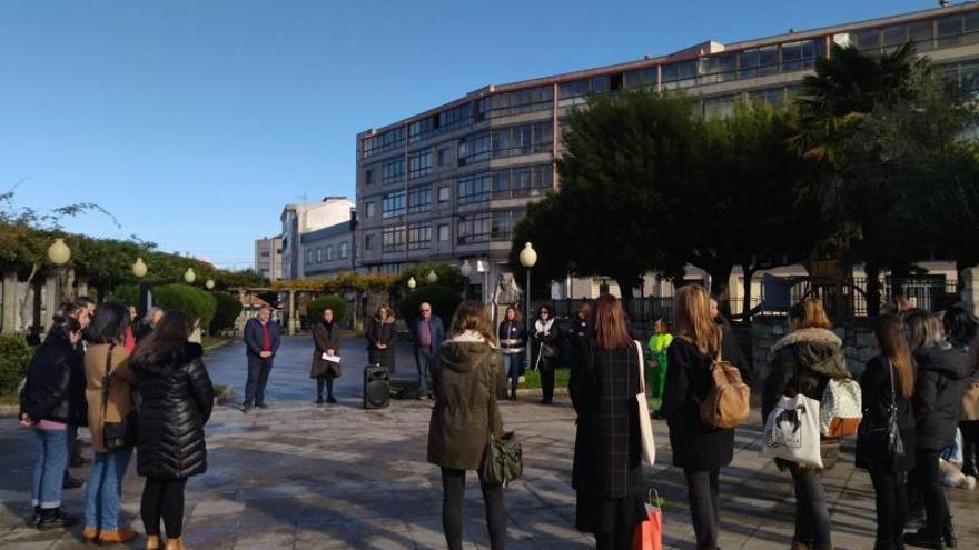 Concentración en la Praza da Igrexa de Silleda. 