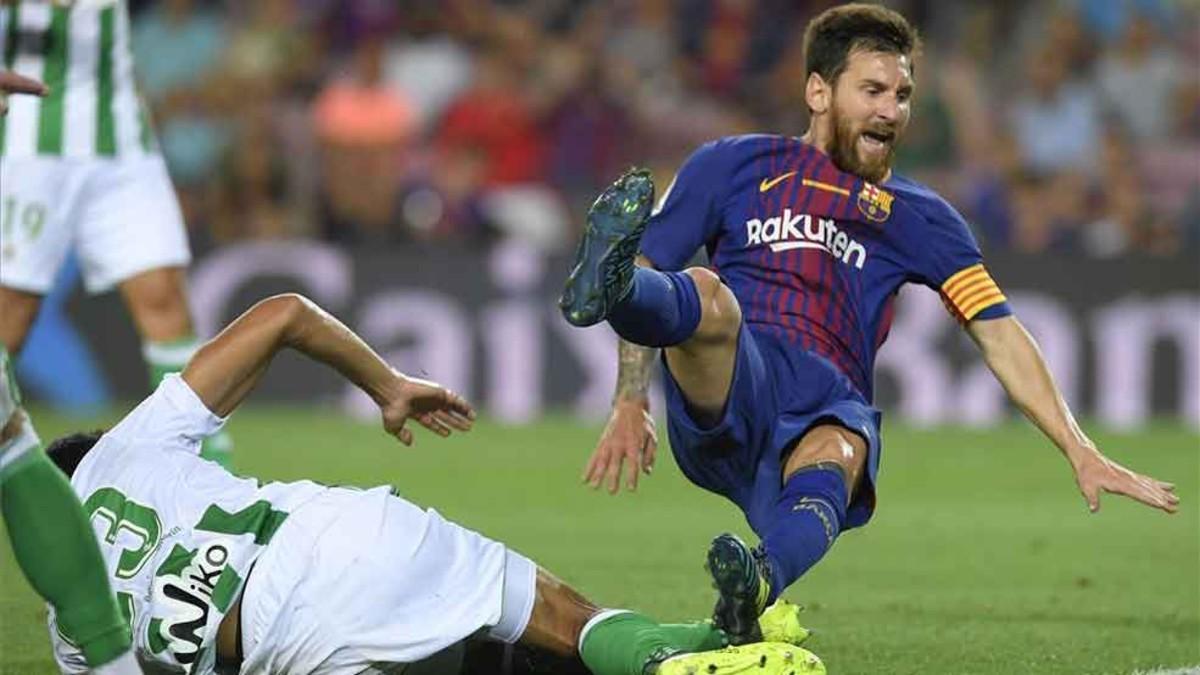 Messi ya se enfrentó al Betis en el Camp Nou en la primera vuelta