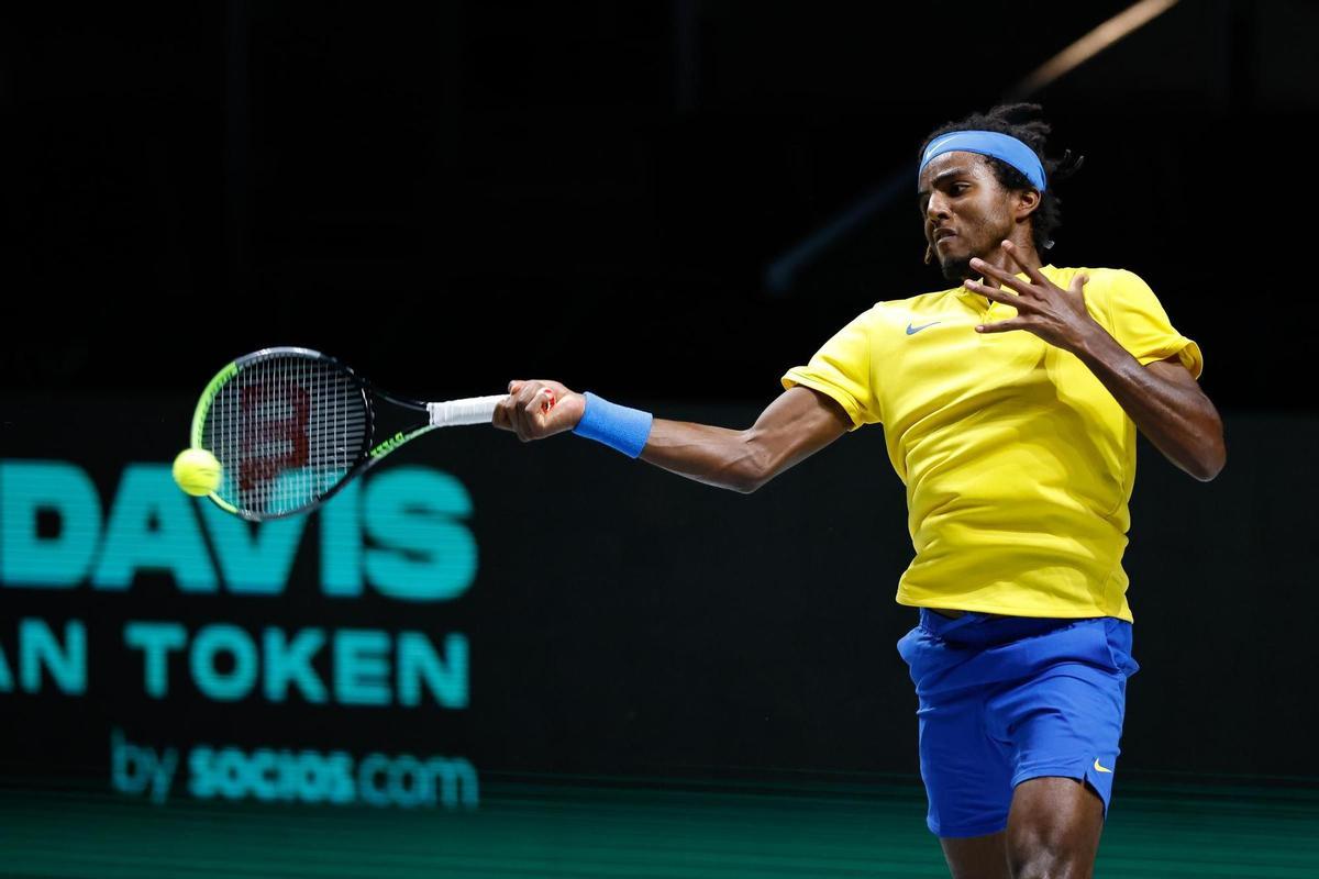 Elias Ymer en la Davis Cup Finals 2021