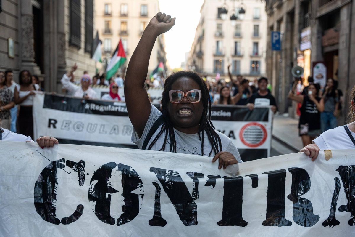 Gran manifestación antiracista en Barcelona