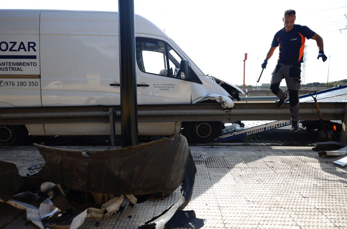 Aparatoso accidente junto a la Academia General Militar