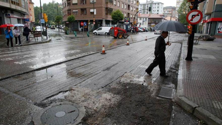 El tramo de la avenida Principado afectado por las obras.