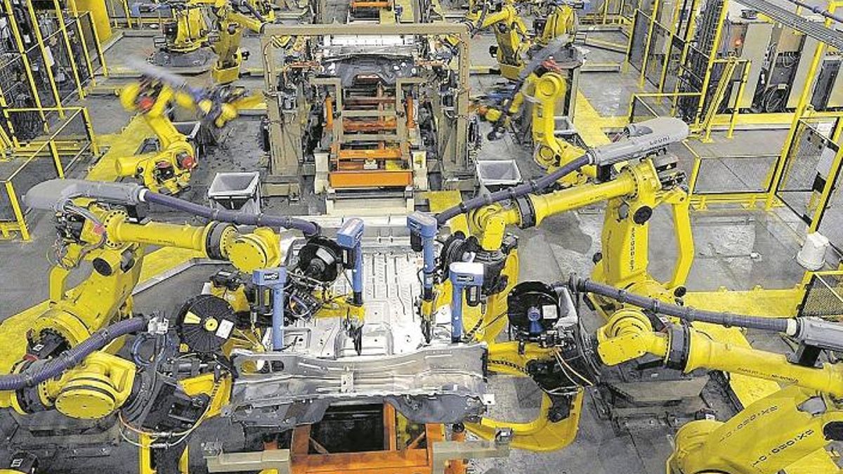 Interior de una fábrica en Ford en Missouri (Estados Unidos).