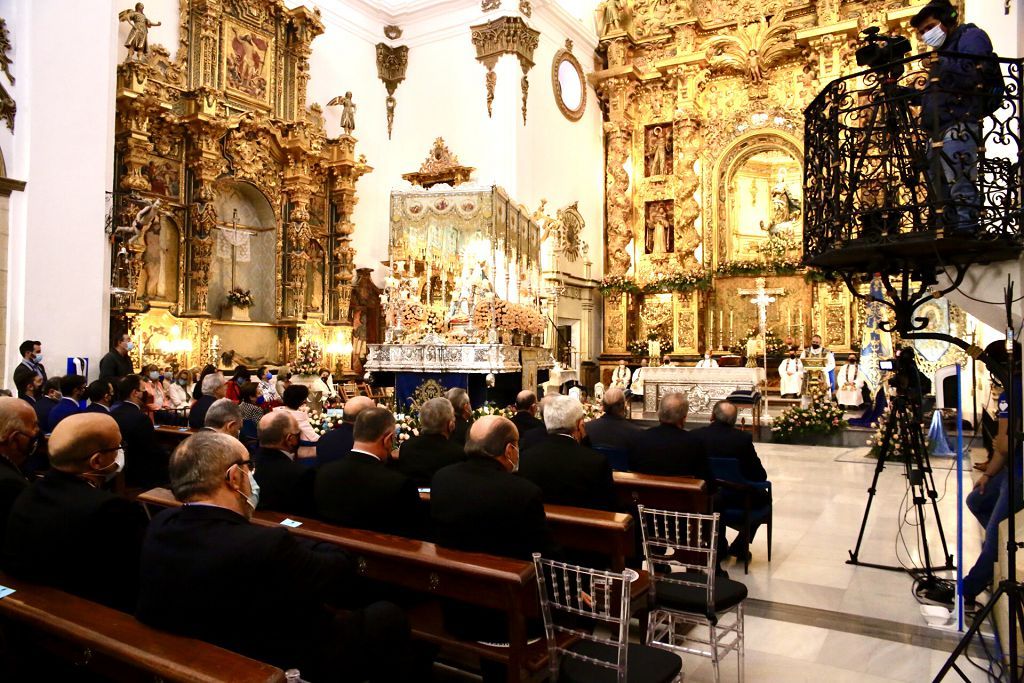 San Francisco acoge la misa en honor de la Dolorosa del Paso Azul de Lorca