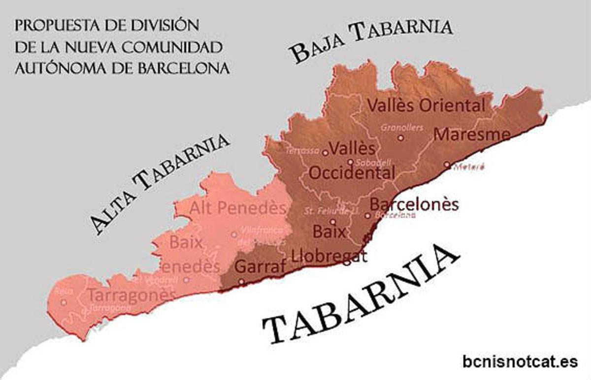 Mapa de Tabarnia.