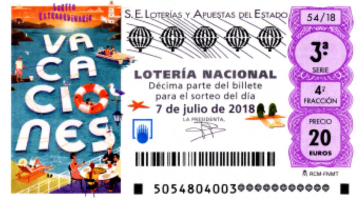 Sorteo de la Lotería Nacional de vacaciones