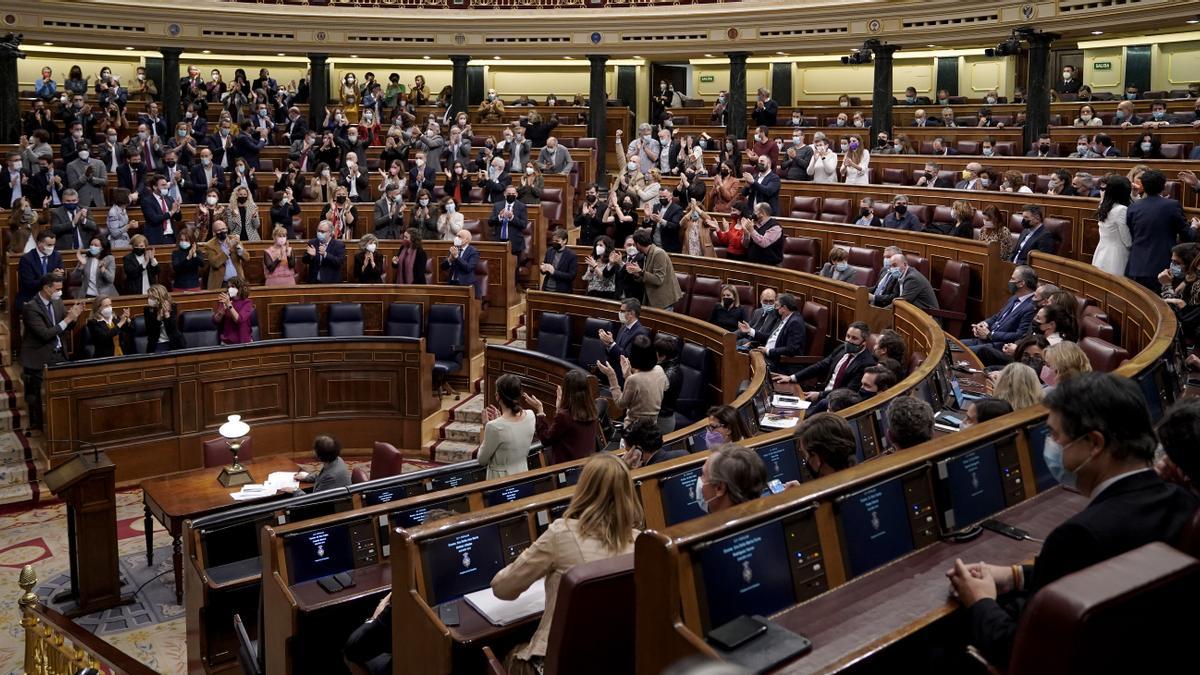 Vista general del hemiciclo después de la votación sobre la Reforma Laboral.