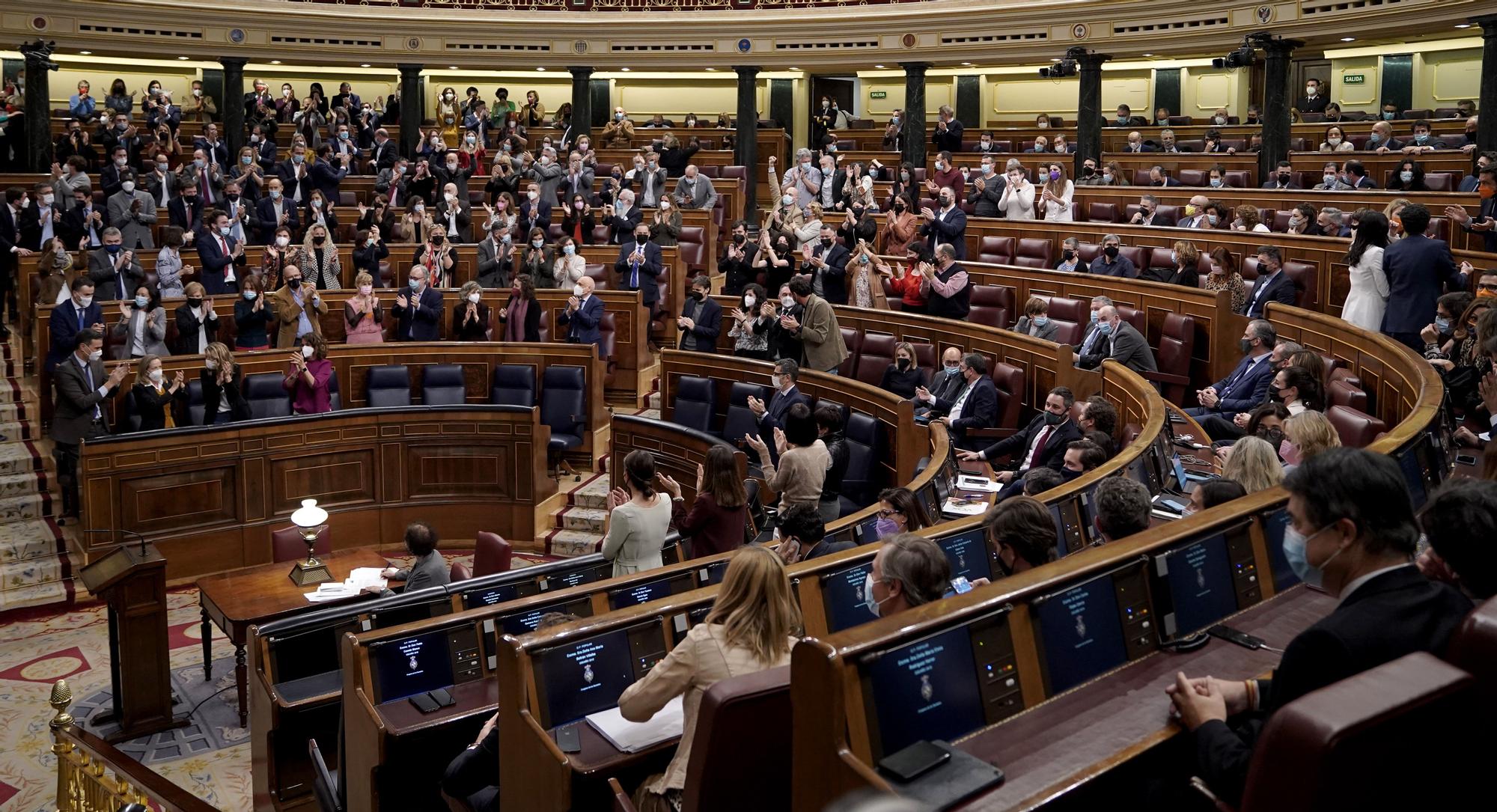 Vista general del hemiciclo después de la votación sobre la Reforma Laboral.