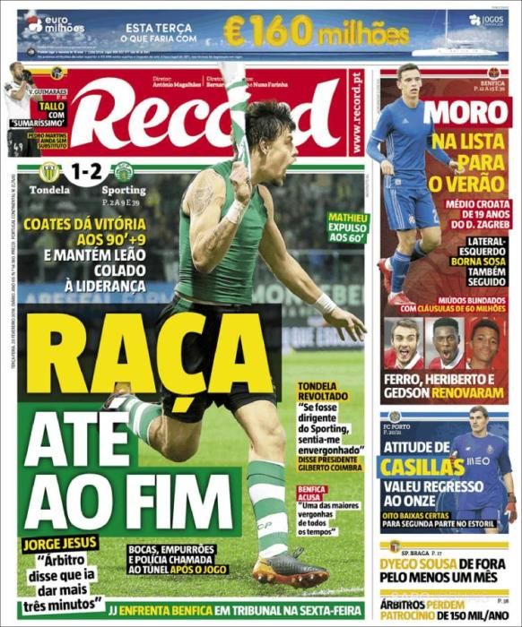 Portadas deportivas del martes 20 de febrero