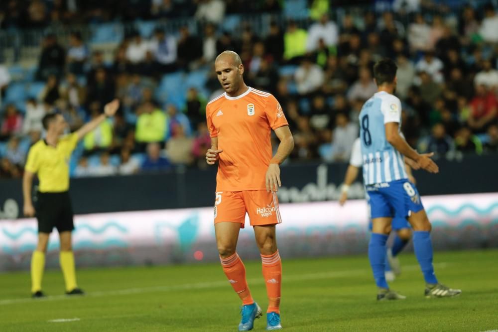 El partido entre el Málaga y el Oviedo, en imágenes