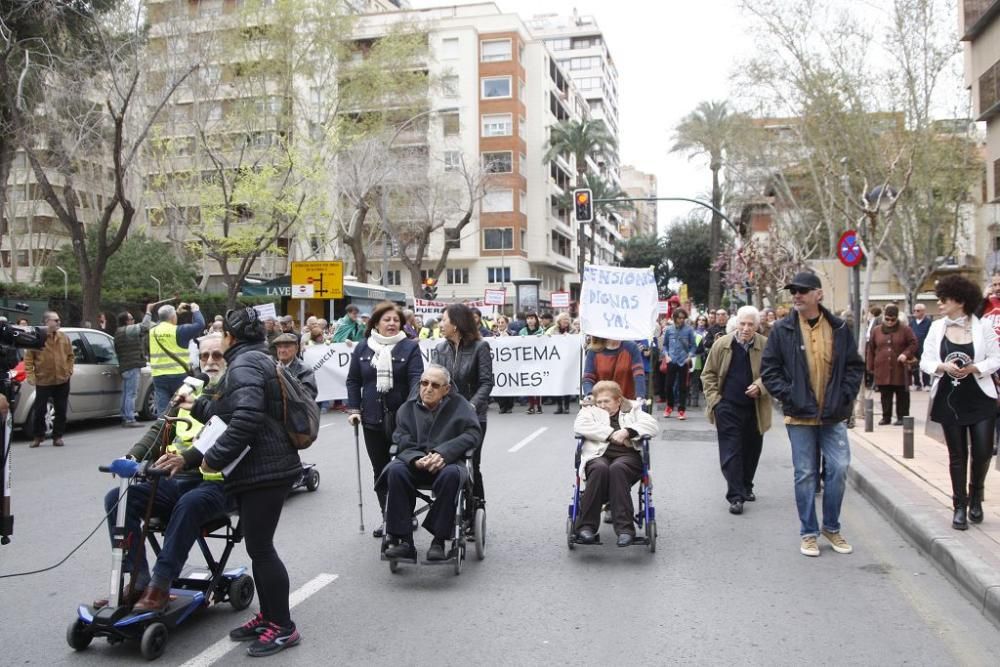 Manifestación por unas pensiones dignas en Murcia