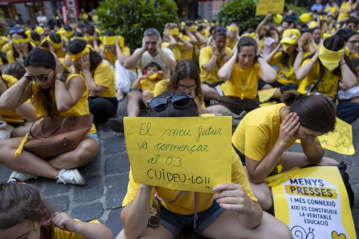 La manifestación del sector educativo 0-3 en imágenes