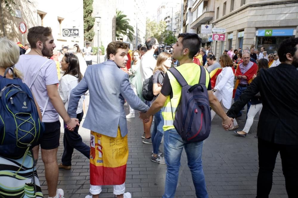 Unas 800 personas se manifiestan en Palma por la unidad de España