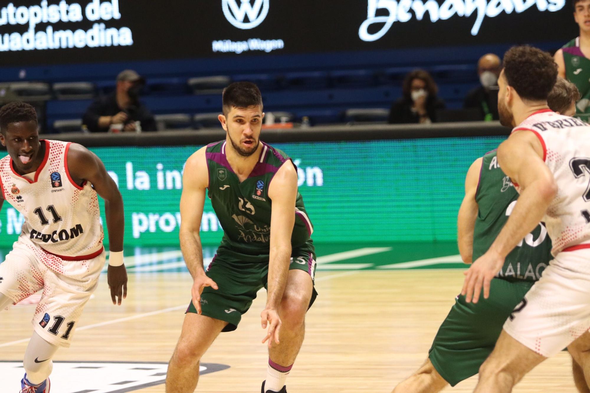 El Unicaja se despide de la Eurocup con una derrota contra el Mónaco.