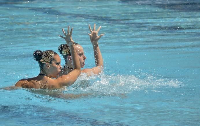 LAS PALMAS DE GRAN CANARIA A 28/05/2017. Natación sincronizada / Final de dúo libre y de dúo mixto de la competición internacional en la piscina  Metropole. FOTO: J.PÉREZ CURBELO