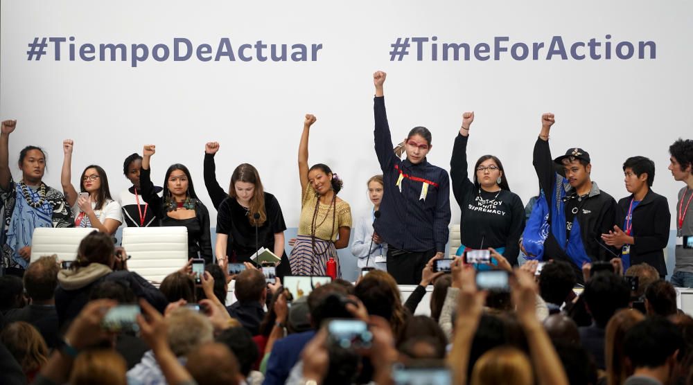 Greta Thunberg, en la Cumbre del Clima de Madrid.