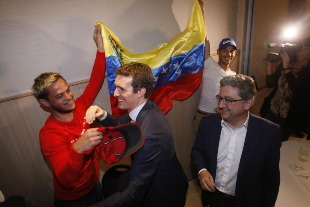 Visita del líder del PP, Pablo Casado, a Girona.