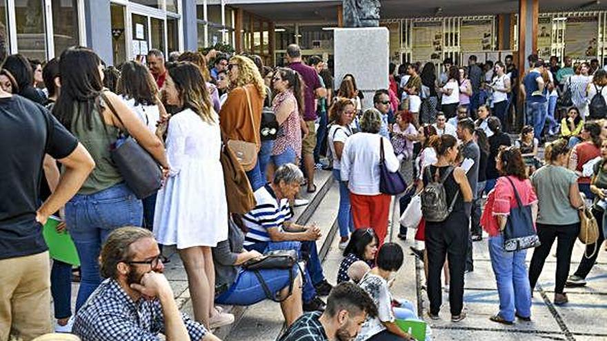 Opositores en las últimas pruebas selectivas de Educación en junio pasado.