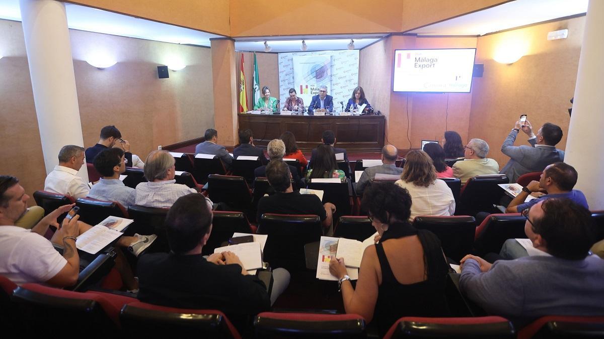 La presentación del Hub Málaga Export, en la Cámara de Comercio de Málaga.
