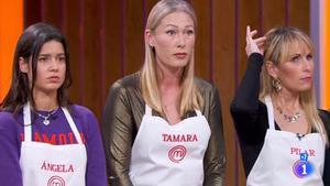 Ángela, Tamara y Pilar en el último episodio de Masterchef