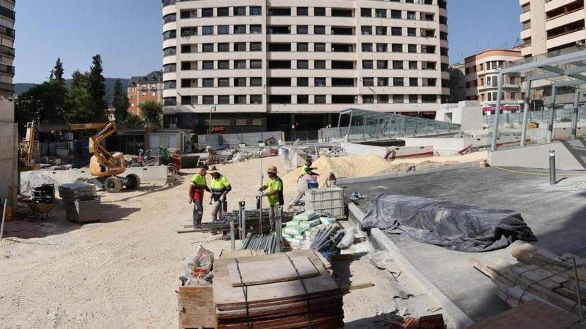 El parking de La Rosaleda el pasado año cuando estaban a punto de finalizar las obras.