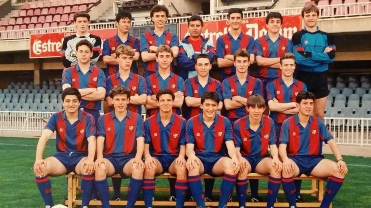 García Pimienta con jugadores como Javi Moreno, Arpón, De la Peña, Quique Álvarez,Celades, Moreno, Xavi Moro...