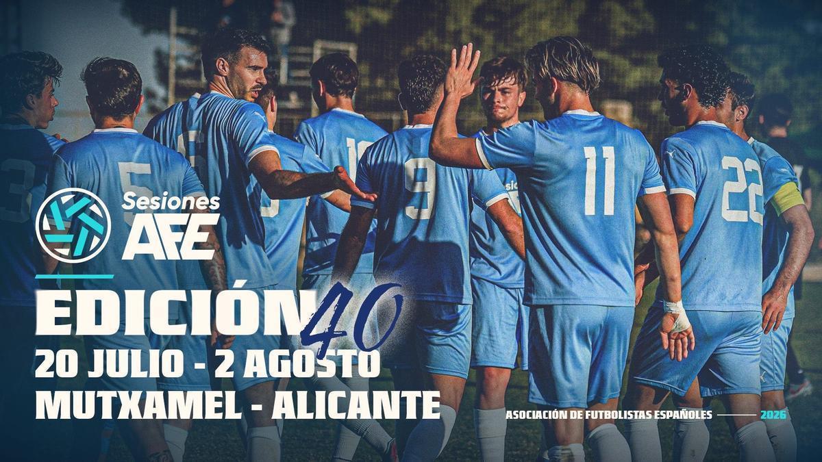 Anuncio de la celebración de la 40 edición de las Sesiones AFE que se concentra en Mutxamel.