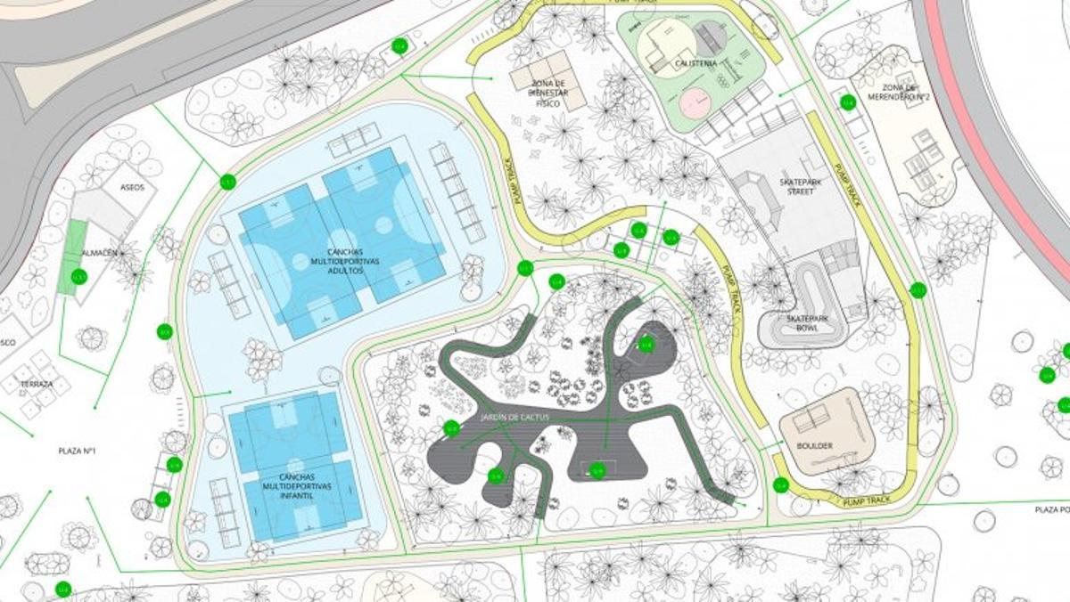 Infografía con instalaciones de la futuro reforma del Parque Temático de Arrecife