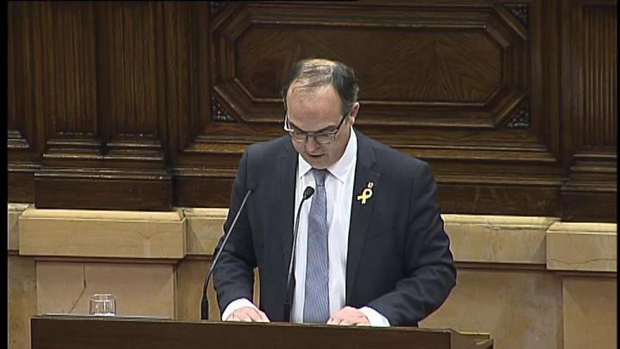 Jordi Turull se somete a la sesión de investidura en el Parlament de Cataluña