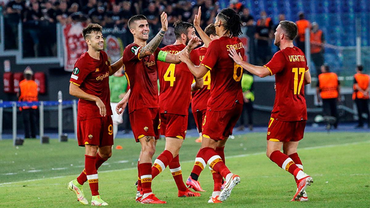 La Roma celebra la goleada al CSKA Sofia