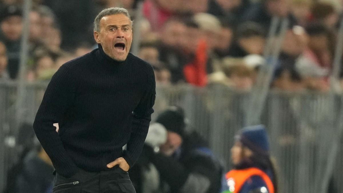 Luis Enrique, entrenador del PSG, en el partido frente al Bayern