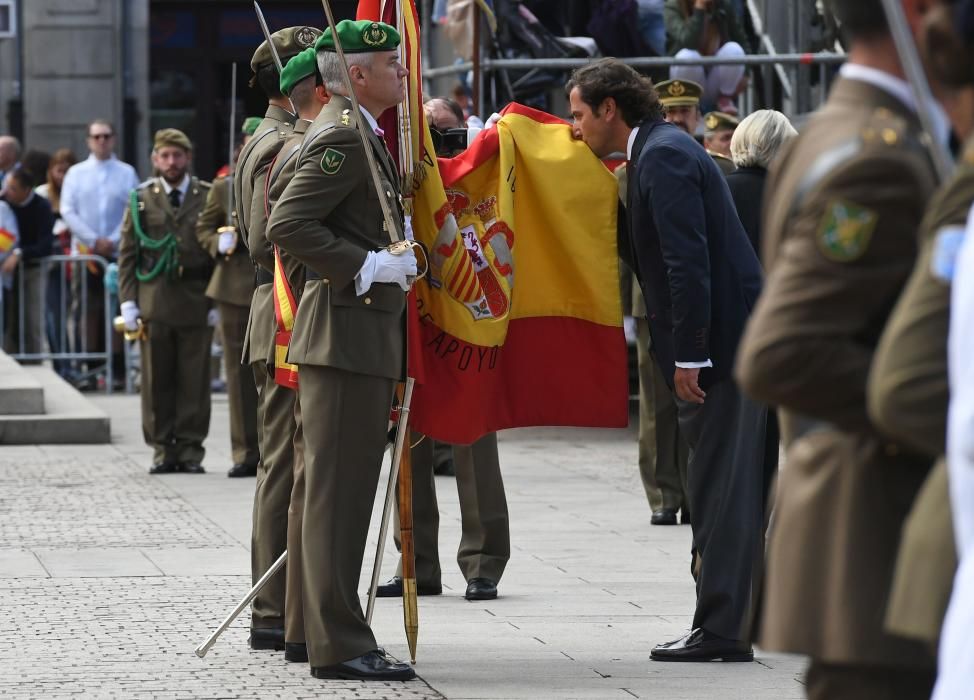 Ceremonia civil de jura de bandera en María Pita