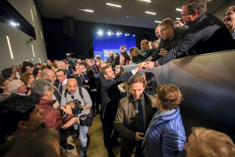 Mitin de Pablo Casado en Zaragoza el 6 de noviembre de 2019