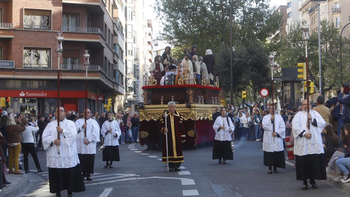 En imágenes | Procesiones del Jueves Santo en Zaragoza