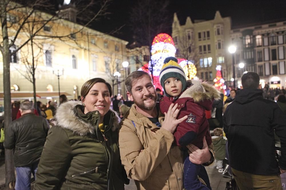 Encendido de luces navideñas en Gijón.