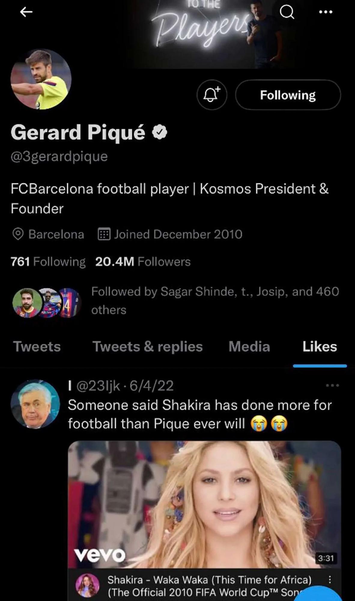 La metedura de pata de Piqué al darle &#039;me gusta&#039; a un feo comentario sobre Shakira