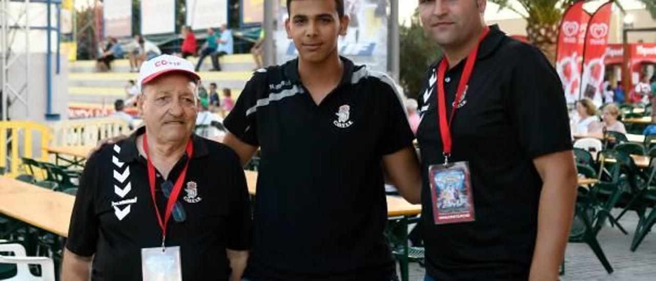 Pepe Vendrell, Omar Elkandi y Paco Valls durante una de las largas jornadas del Cotif.