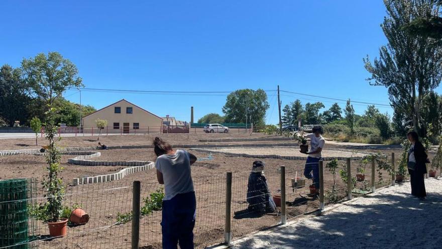 Alumnas de una escuela taller convierten en zona de ocio una vieja escombrera de Xinzo