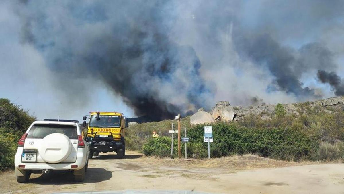 Declarado un incendio en Valencia de Alcántara