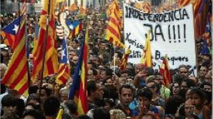 Imatge de la gran manifestació de la Diada de l&#039;any passat a Barcelona