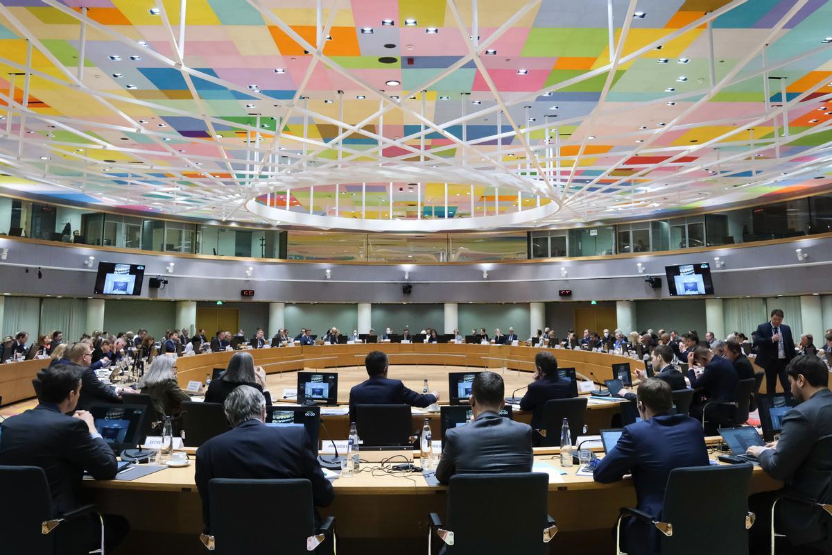 Visión general durante la reunión extraordinaria del Consejo de Justicia y Asuntos de Interior sobre la situación de los refugiados ucranianos, en la sede de la UE en Bruselas.