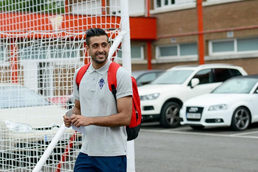 Entrenamiento del Sporting, viernes